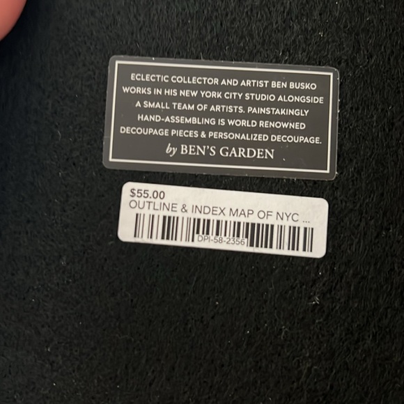 Ben’s Garden New York City map decoupage tray new with tags - Picture 2 of 2